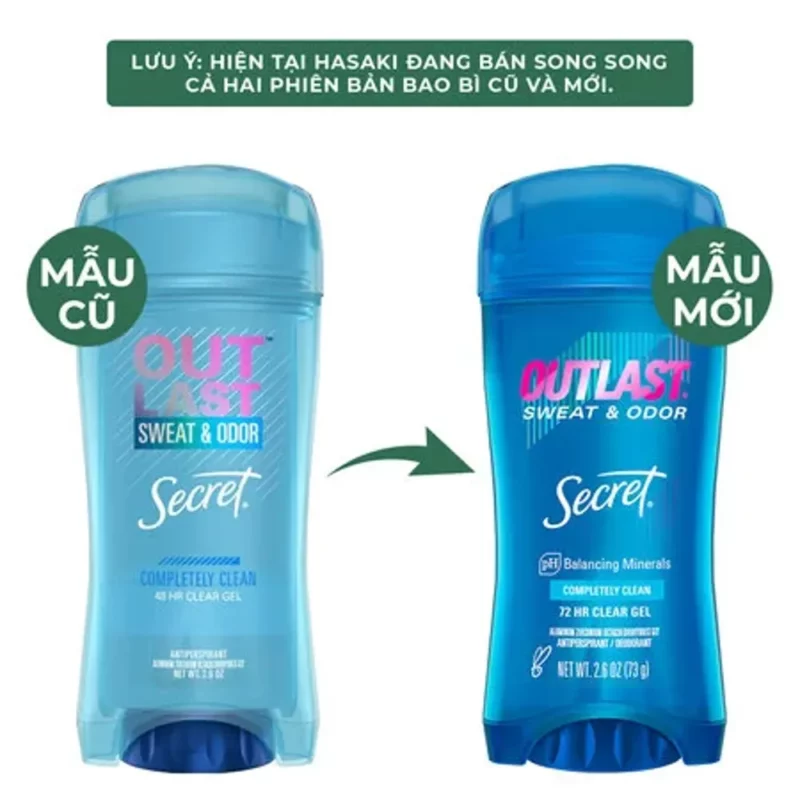 دئودورانت ژلی زنانه سکرت Completely Clean وزن73گرم - Image 3