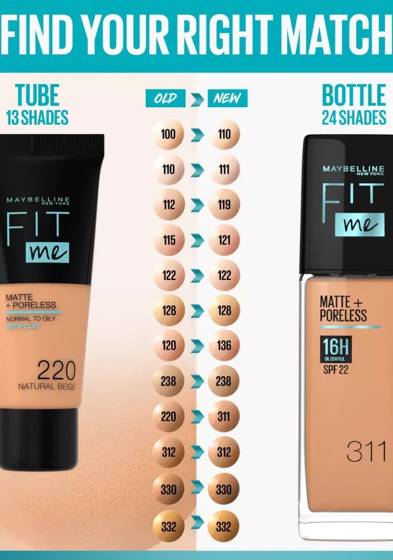 کرم پودر میبلین مدل Fit me حجم 30میل - Image 3