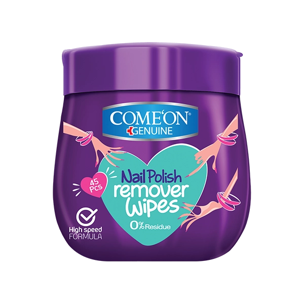 12 copy دستمال مرطوب لاک پاک کن قوطی کامان 45عددی - Image 1