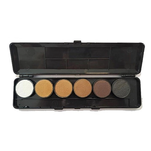 75 پالت سایه ابرو آکوا 6رنگ ماسکات وزن 40گرم - Image 1