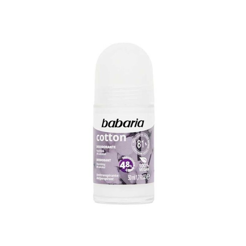 babaria-deodorant-cotton-roll-on-50ml رول ضدتعریق باباریا مدل Cotten حجم 50میل - Image 1