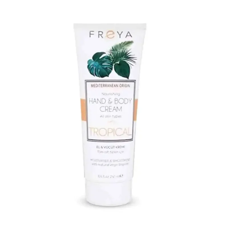 fariha-hand-and-body-moisturizing-cream-olive-model-suitable-for-all-skin-types-250-ml كرم مرطوب كننده دست و بدن فريا مدل Tropicalمناسب انواع پوست 250 ميل