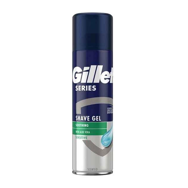 gillette-series-shave-gel-sensitive-200ml ژل اصلاح مردانه سوتینگ سری حساس ژیلت حجم 200 میل