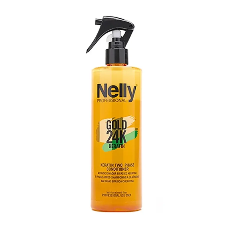 nelly-professional-gold-24k-softening-spray-volume-400-ml اسپری نرم کننده Nelly Professional Gold 24K حجم 400 میلی لیتر