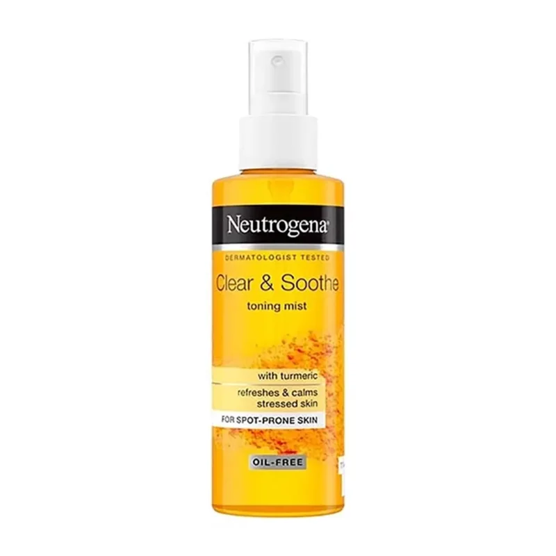 neutrogena-turmeric-toner-model-clear-soothe-volume-125-ml تونر زردچوبه نوتروژینا مدل Clear & Soothe حجم 125 میلی لیتر