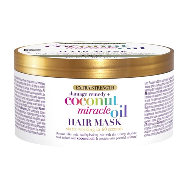 ogx-coconut-miracle-oil-hair-mask-300-ml ماسک موی روغن نارگیل موهای آسیب دیده او جی ایکس 300 میل