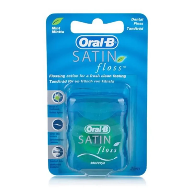 oral-b-floss-satin نخ دندان اورال بی مدل satin