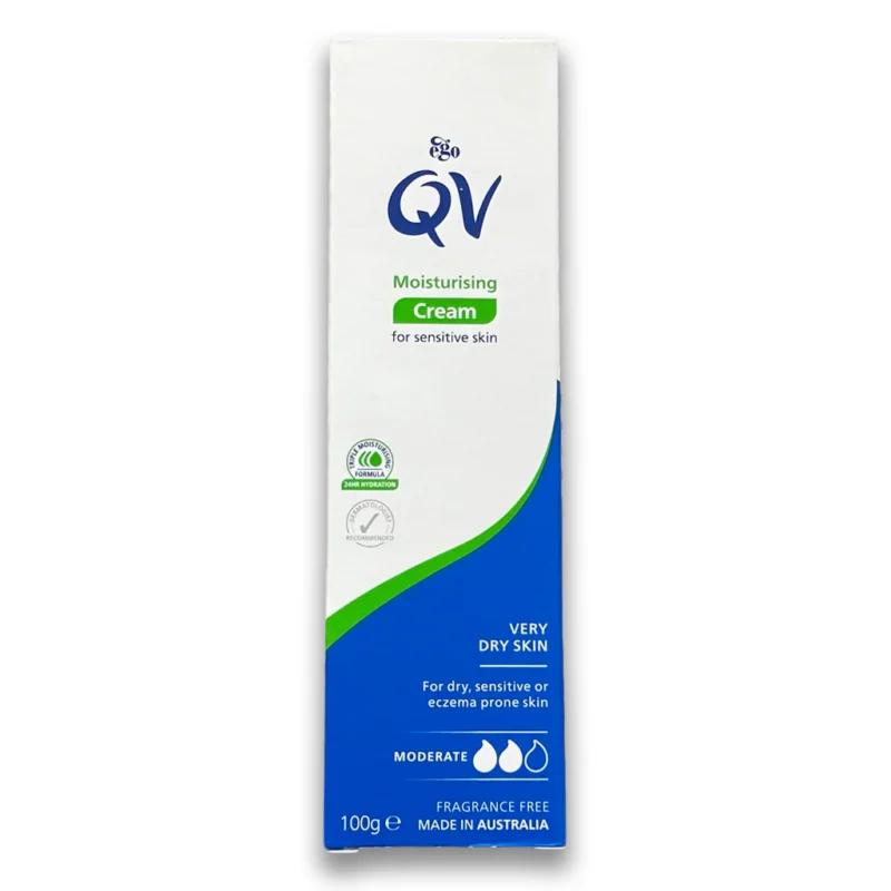 qv cream کرم مرطوب کننده کیووی مناسب پوست های حساس حجم 100 گرم - Image 1