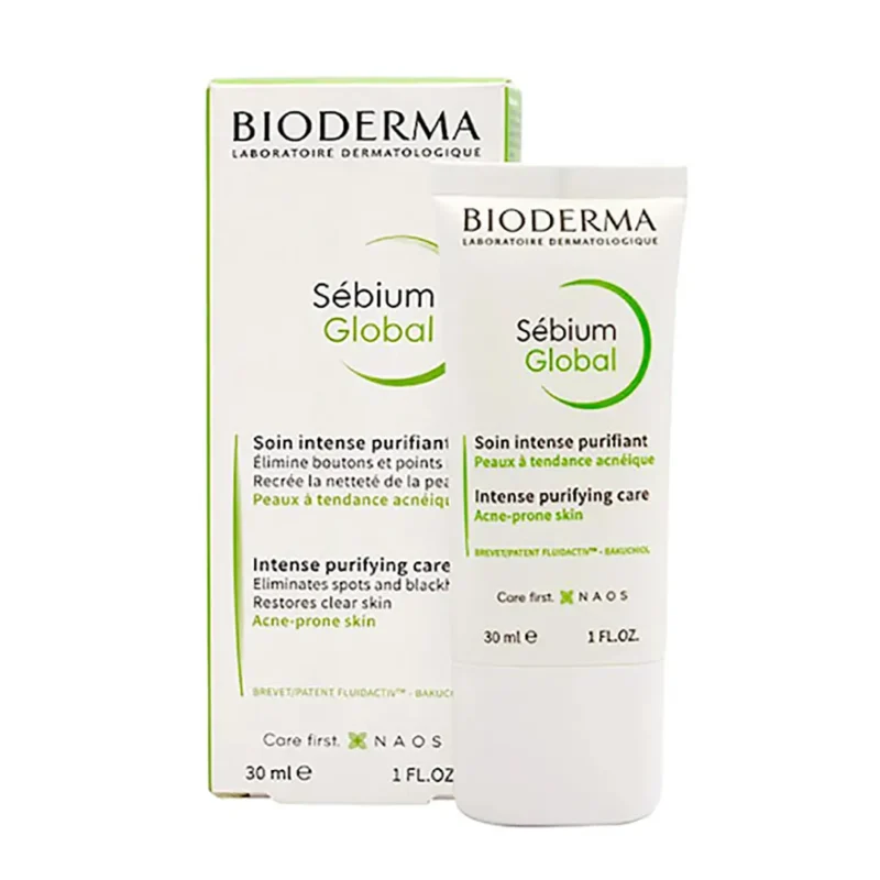 sebium-global-acne-cream-for-face-acne-scar-removal کرم ضدجوش بایودرما مدلSebium Global حجم 30میل
