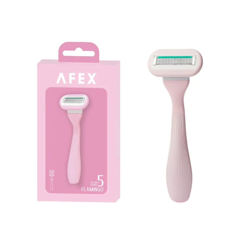 تیغ اصلاح 5 لبه افکس مدل فلامینگو صورتی (با سری اضافه) - Image 4