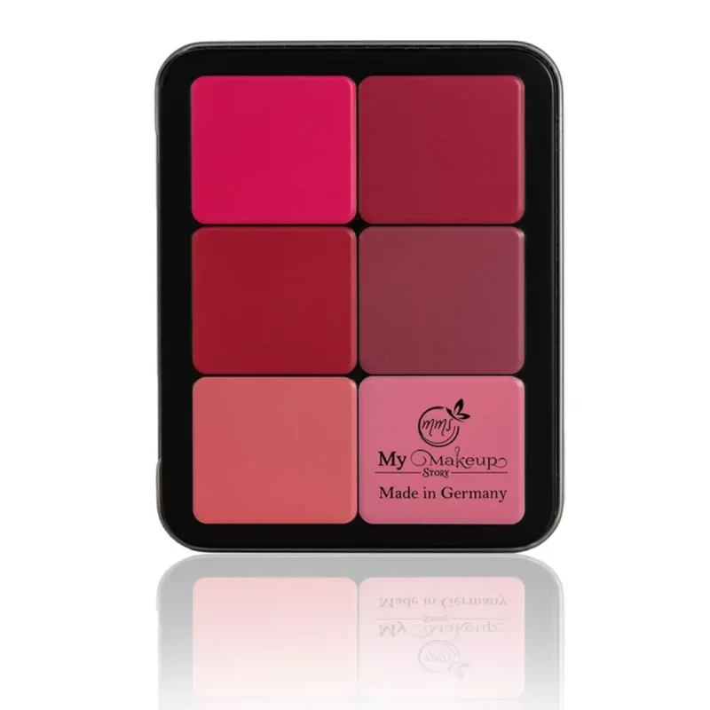 پالت-رژلب-رژگونه-هایلایتر-۱۲-رنگ-مای-می پالت رژلب رژگونه هایلایتر ۱۲ رنگ مای میکاپ استوری