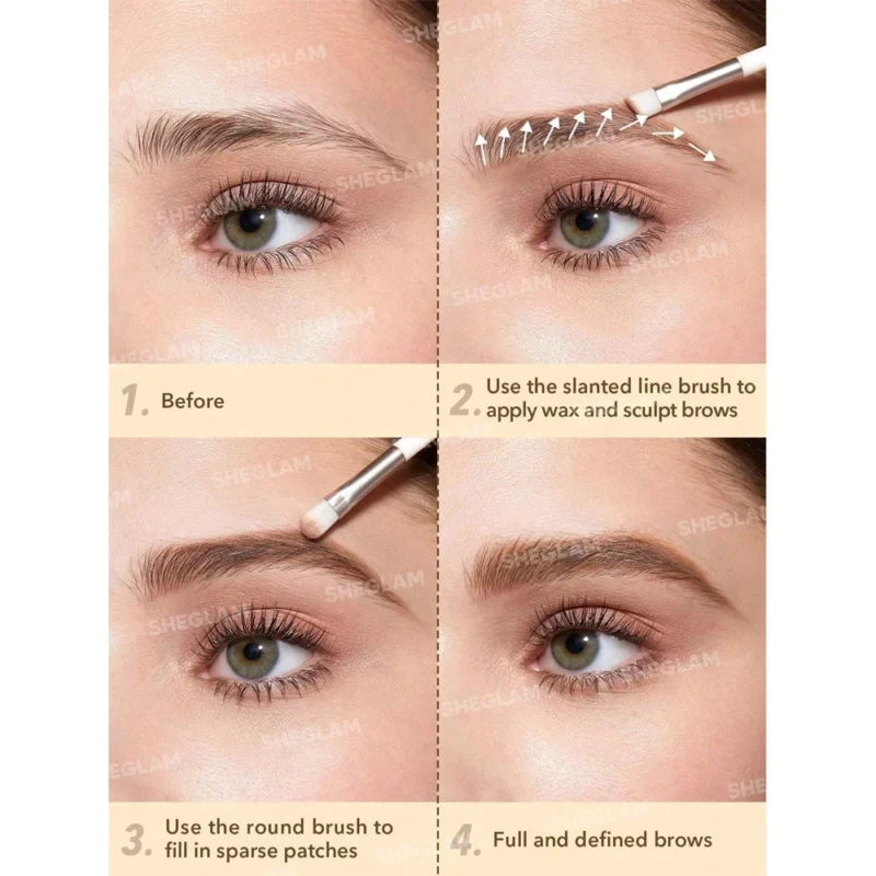 پالت سایه‌ی ابروی شیگلم رنگ Dark Brown - Image 4