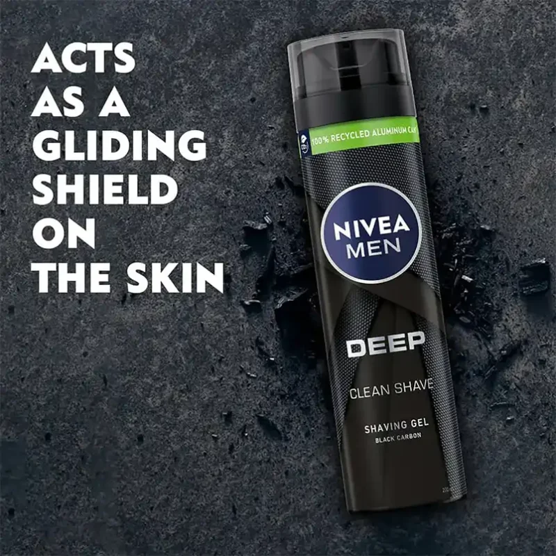 ژل اصلاح مردانه نیوا Nivea مدل Deep Clean دیپ کلین 200ml - Image 2