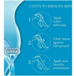 تیغ اصلاح زنانه 3 لبه ونوس حاوی آلوئه ورا - Image 2