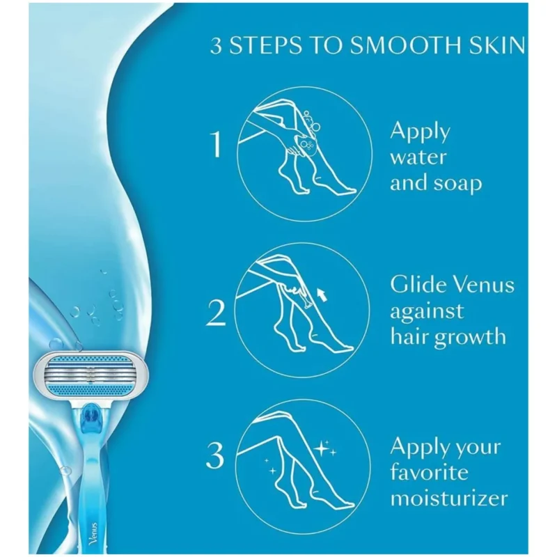 تیغ اصلاح زنانه 3 لبه ونوس حاوی آلوئه ورا - Image 2