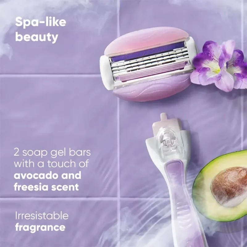 تیغ اصلاح زنانه 3 لبه ونوس مدل Breeze حاوی روغن آووکادو - Image 4