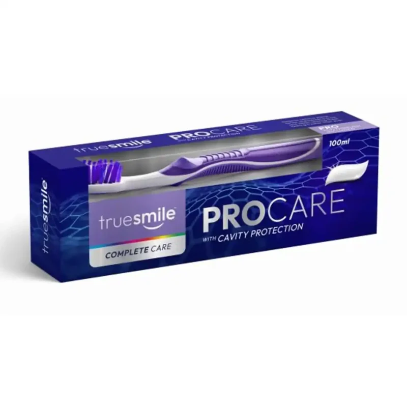 zubnaya-pasta-procare-with-cavity-protection-100-ml copy پک مسواک خمیردندان ضد پوسیدگی TrueSmile Care حجم 100 میل - Image 1