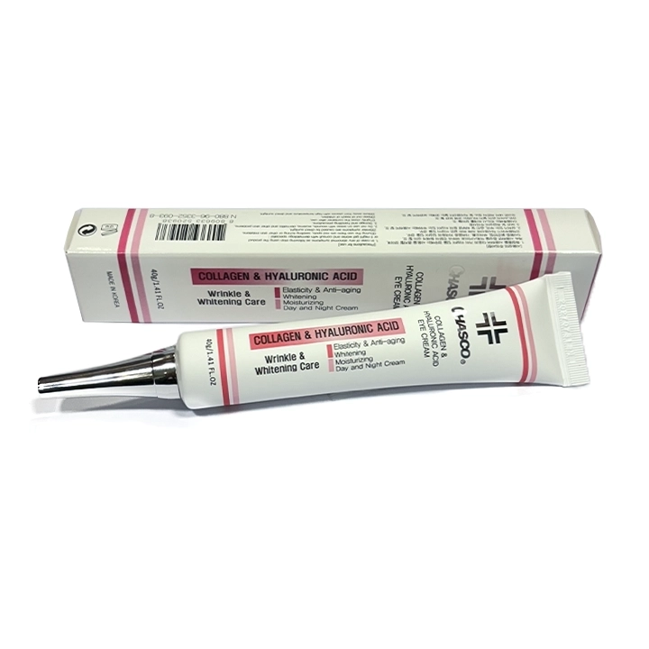 دور چشم چاسکو مدل کلاژن و هیالورونیک copy کرم دورچشم روشنکننده چاسکو مدل Collagen حجم 40گرم - Image 1