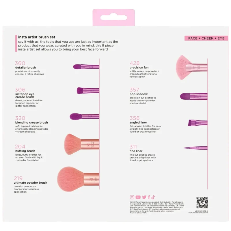 ست براش 9تکه ریل‌ تکنیک مدل insta artist - Image 5