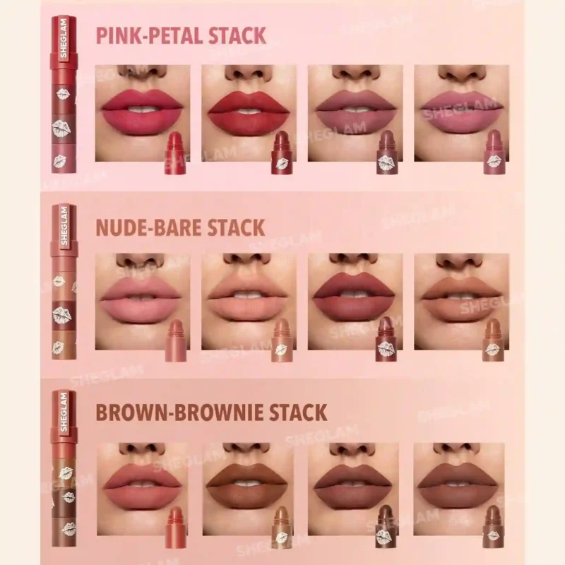 رژلب مات 4 در 1 شیگلم مدل Mega lip stack - Image 2