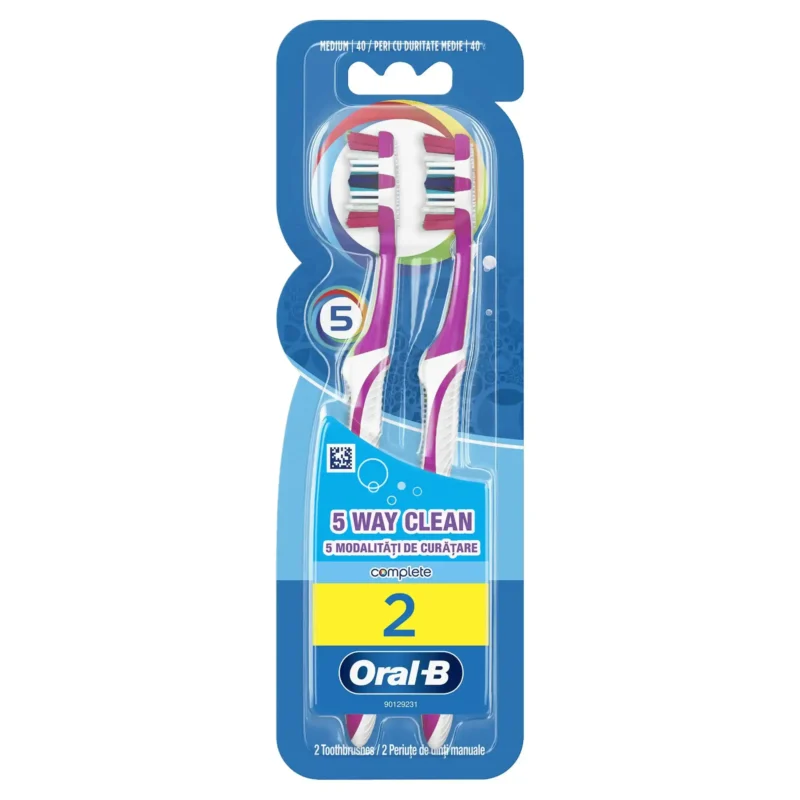 5way clean toothbrush-min 3 پک 2 عددی مسواک اورال بی مدل 5 Way Clean - Image 1