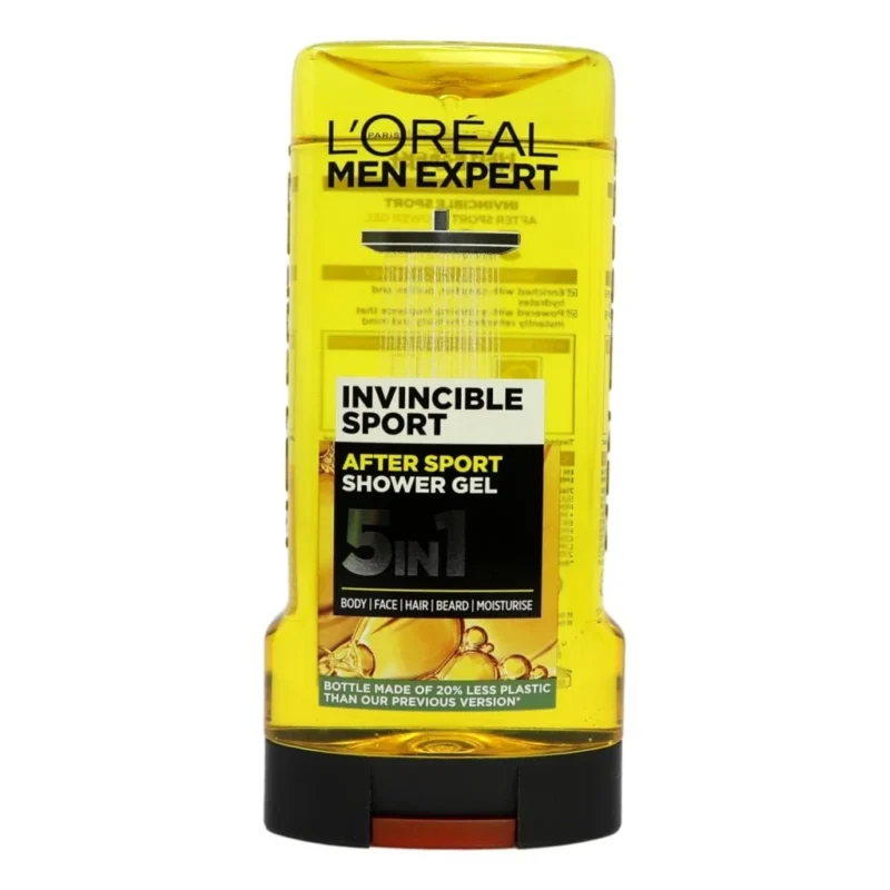 شامپو بدن مردانه لورال مدل Invincible Sport 5 in 1 حجم 300 میل - Image 1