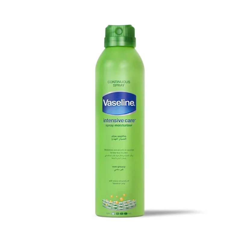 اسپری مرطوب‌کننده بدن وازلین aloe soothe - Image 1