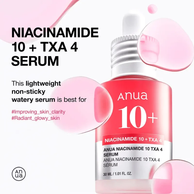سرم کوچک‌کننده منافذ آنوا مدل Niacinamide 10+TXA 4 حجم30میل - Image 2