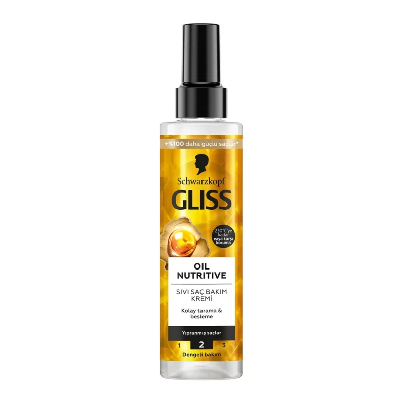 gliss-oil-nutritive-sivi-sac-bakim-kremi-200ml اسپری دوفاز مغذی مو گلیس Oil Nutritive حجم 200میل - Image 1