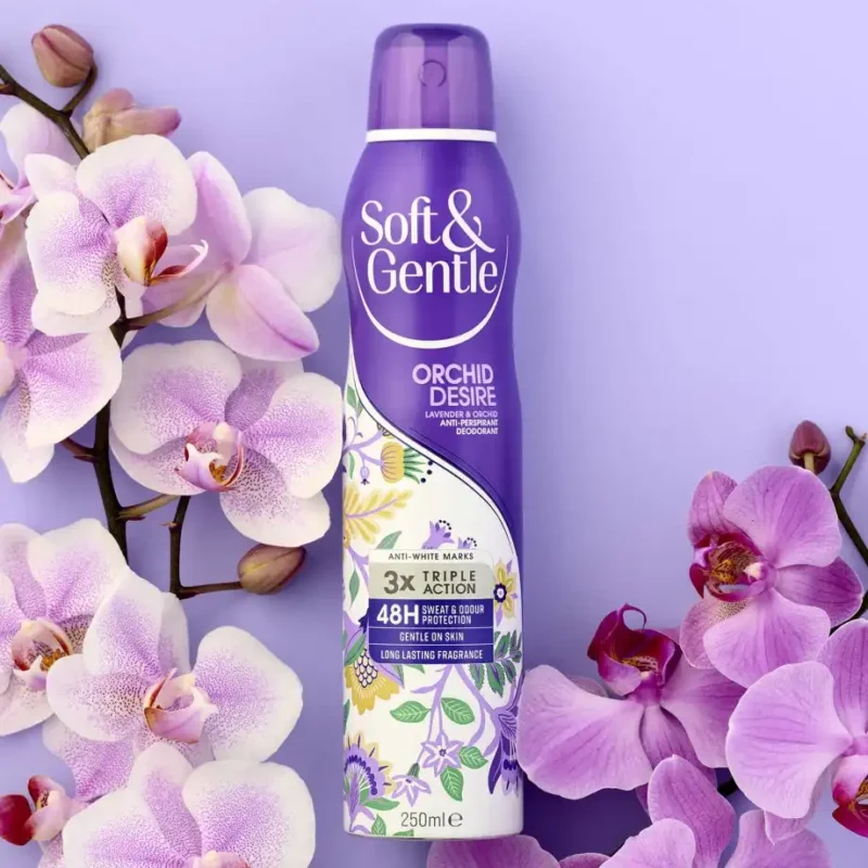 اسپری ضدتعریق زنانه Soft & Gentle مدل Orchid Desire حجم 250 میل - Image 2