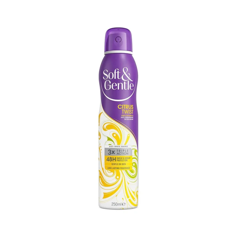 اسپری ضدتعریق زنانه Soft & Gentle مدل Citrus Twist حجم 250 میل - Image 1