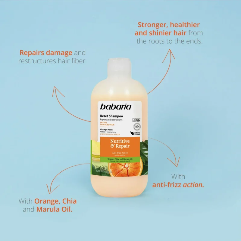 شامپو ترمیم کننده و مغدی باباریا Nutritive & Repair - Image 3