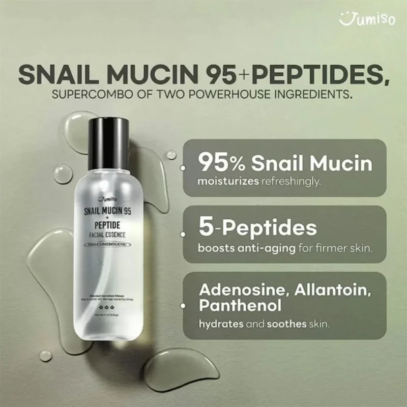 اسنس آبرسان ضدپیری جومیسو Snail Mucin 95 + Peptide - Image 3