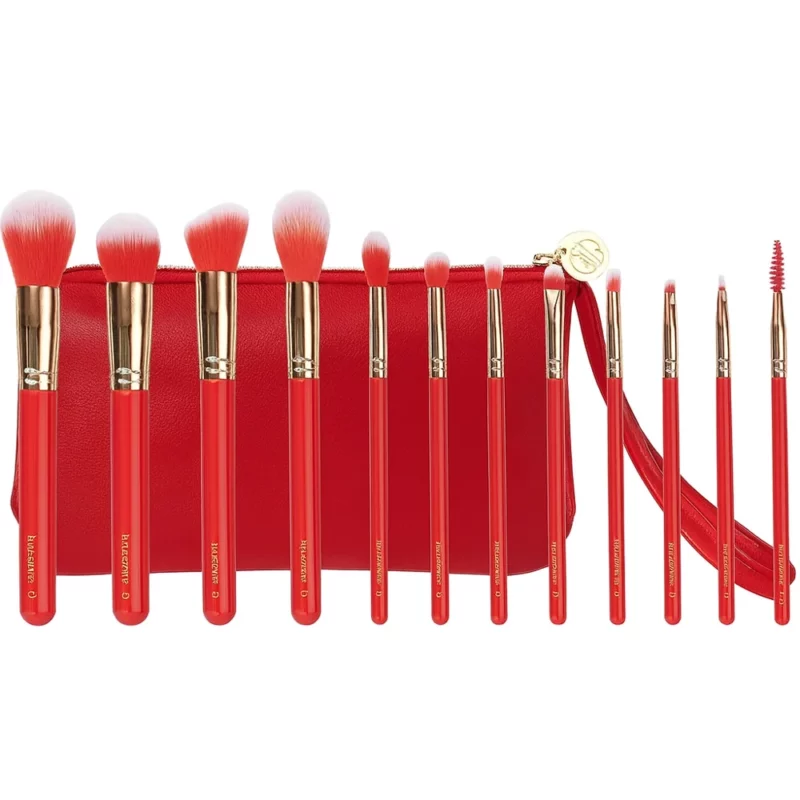 BH_Cosmetics_RedBrush_Final ست ۱۲ عددی براش آرایشی بی اچ مدل Red Elegance - Image 1