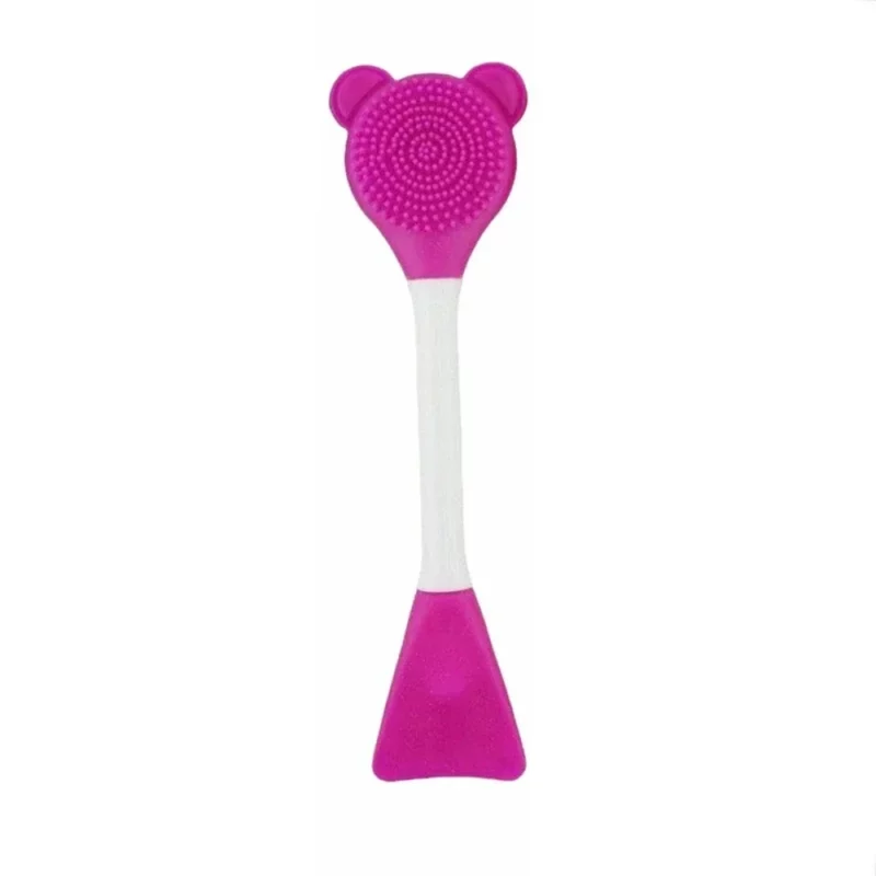 BearFaceBrush-2 براش سیلیکونی دوطرفه خرسی Facial & Mask Brush - Image 1