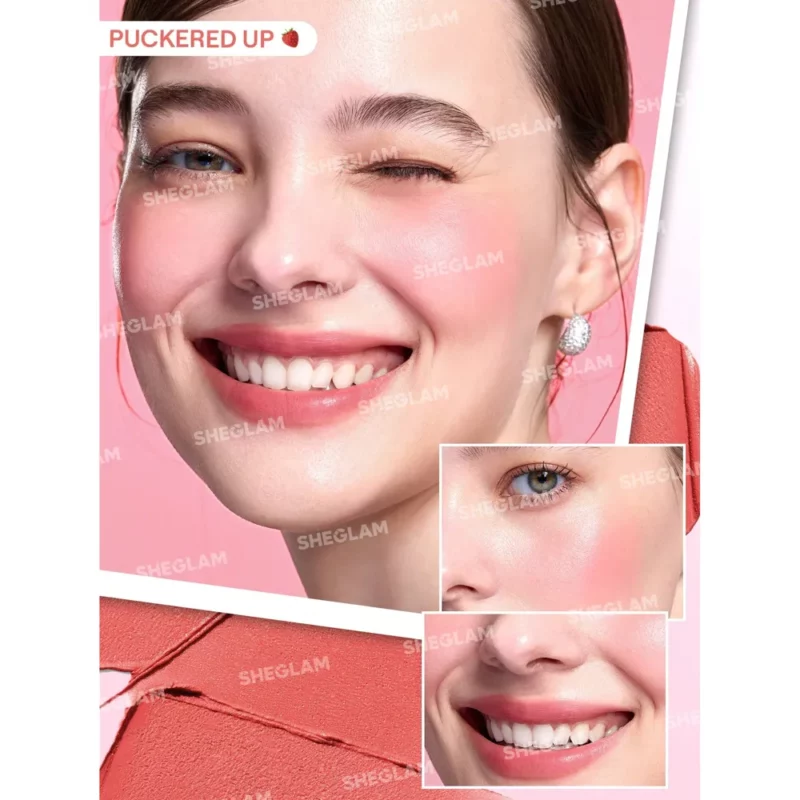 رژلب و رژگونه سه طبقه شیگلم مدل Strawberry - Image 5