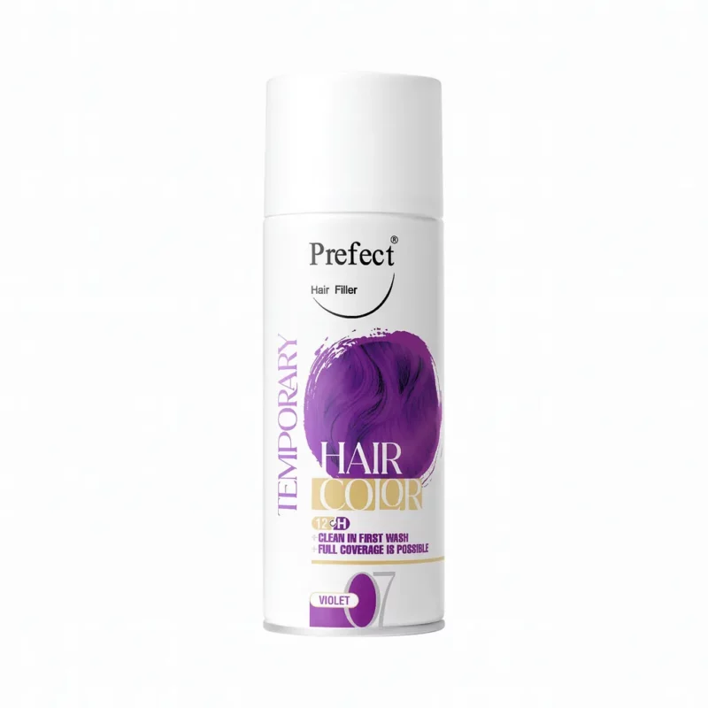 prefect-haircolor-violet اسپری رنگ مو موقت بنفش پرفکت Violet حجم 150میل - Image 1