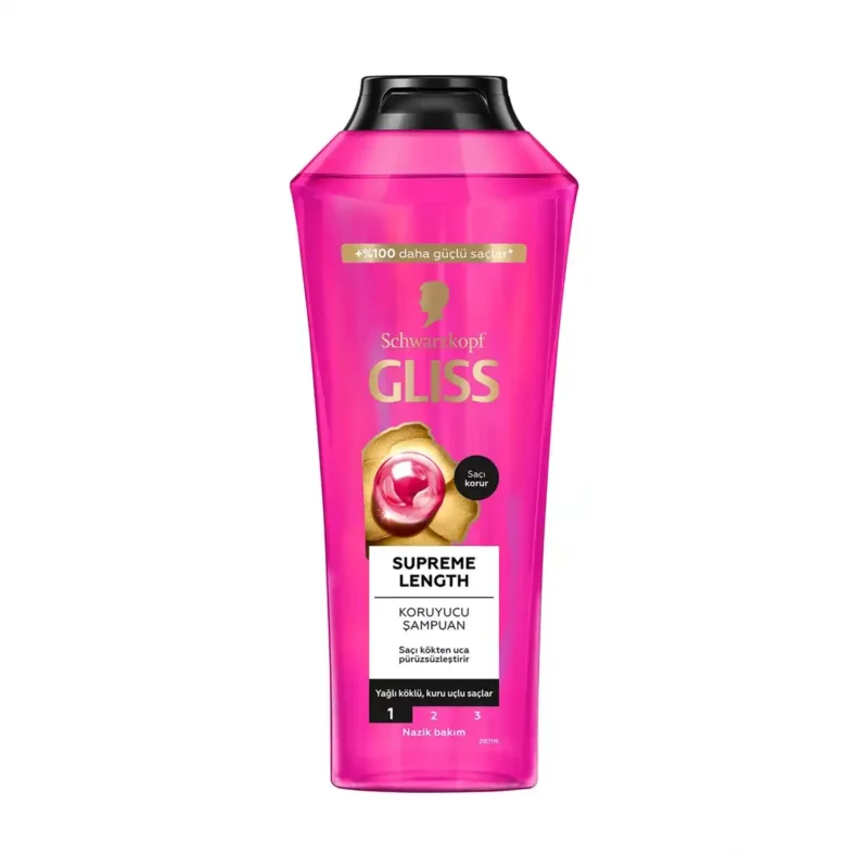 شامپو گليس موهای بلند SUPREME LENGTH حجم 400ميل - Image 1