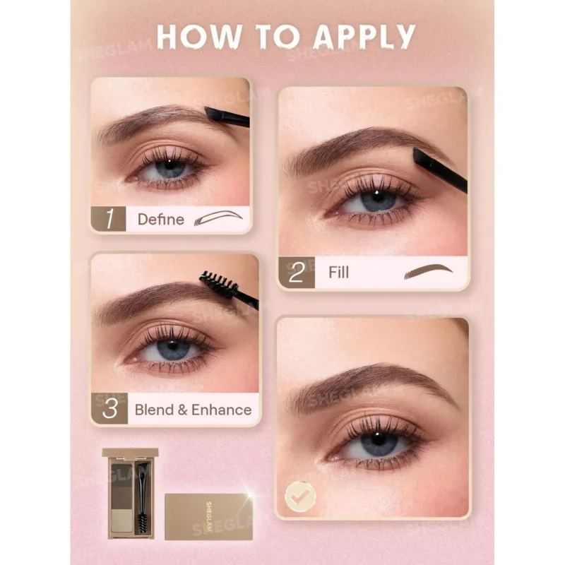 پالت ابرو شیگلم مدل Puff Brow همراه براش وزن 2.2گرم - Image 6