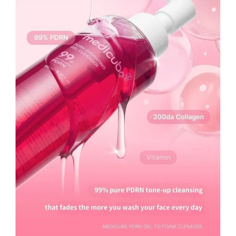 ژل شوینده روشن‌کننده مدیکیوب PDRN حجم 200میل - Image 6