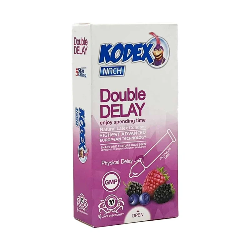 کاندوم تأخیری دوگانه کدکس Double Delay بسته 10عددی - Image 1