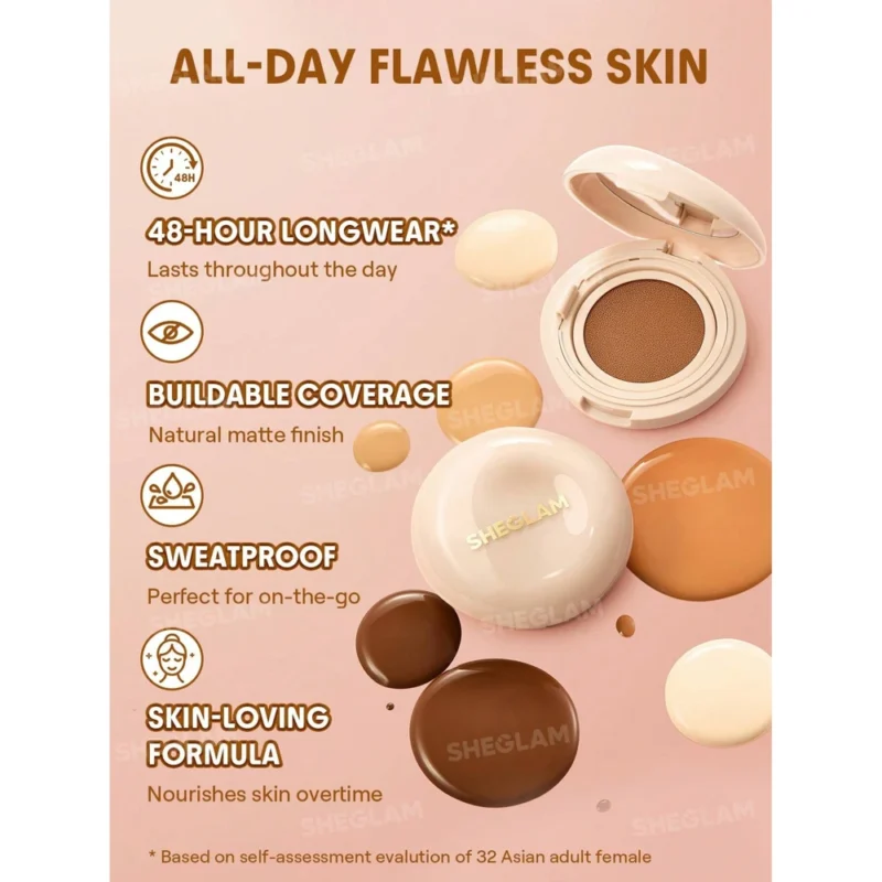 کوشن فوندیشن شیگلم مدل Natural Skin Finish  - Image 4