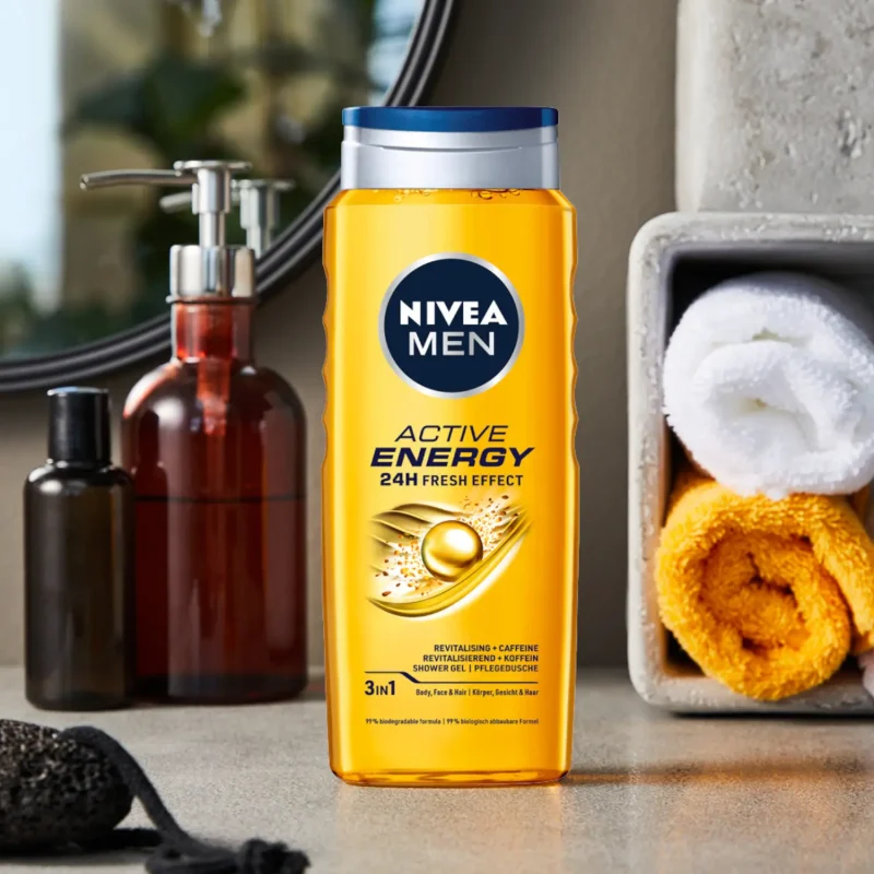 ژل شستشوی مردانه نیوآ Active Energy حجم 500میل - Image 2