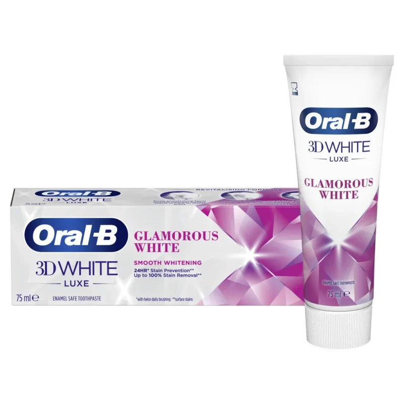 خمیر دندان سفید کننده اورال بی Glamorous white حجم 75میل - Image 1