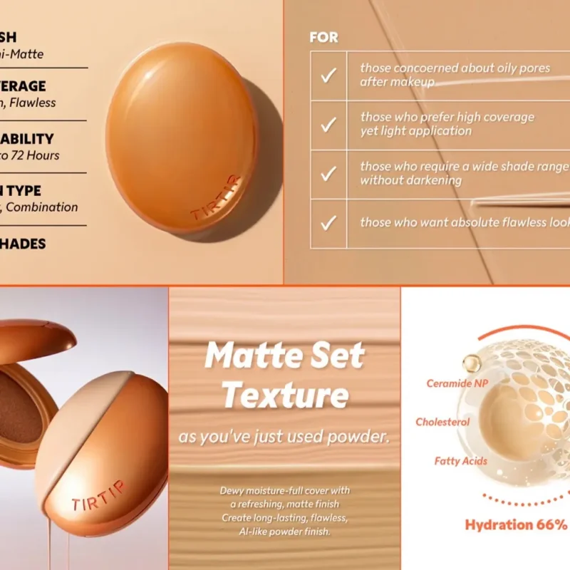 کوشن کرم‌پودر تیرتیر Mask Fit AI Filter وزن 18گرم - Image 5