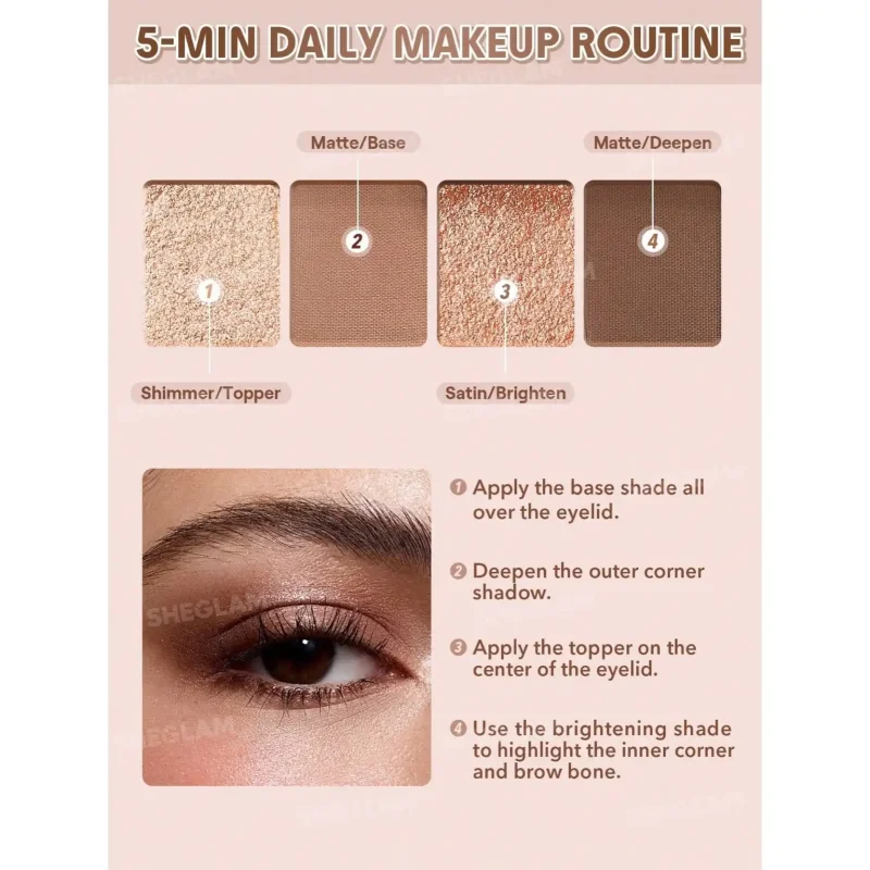 پالت سایه چشم Confident شیگلم مدل the Essentials Pocket - Image 3