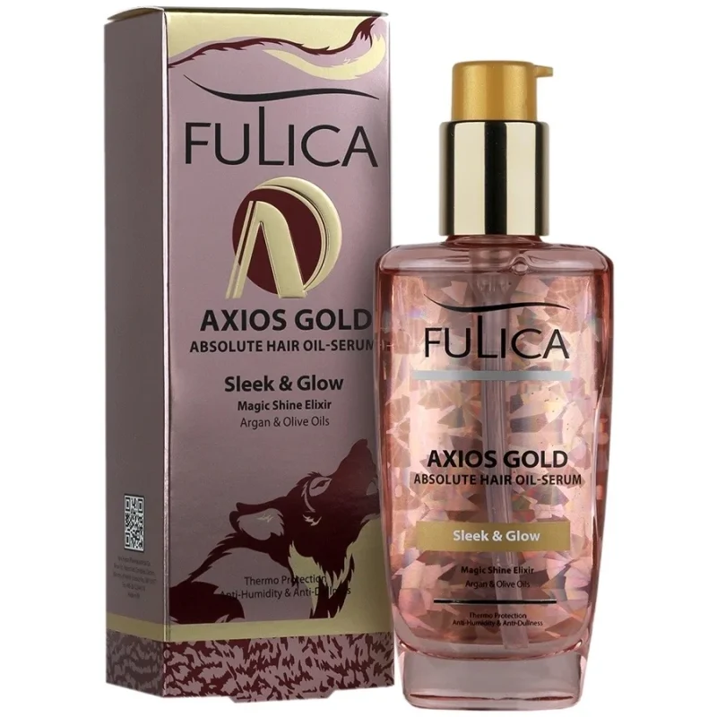 IMG_1804 روغن مو درخشان کننده فولیکا Axios Gold حجم 100میل - Image 1