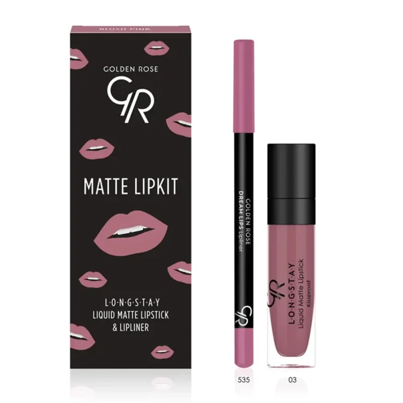 blush pink2 کیت لب گلدن رز مدل Blush Pink