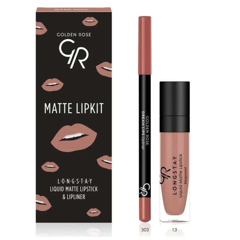 warm nude2 کیت لب گلدن رز مدل Warm Nude