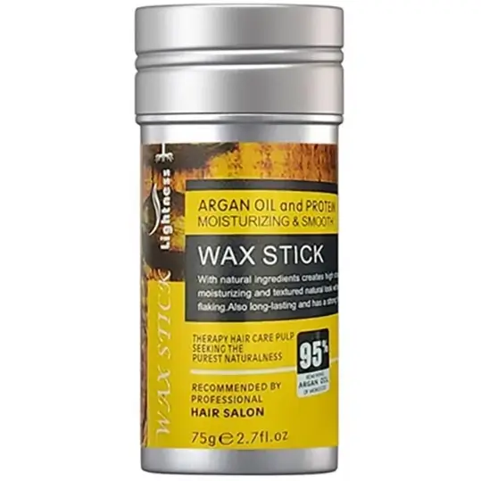 استیک-وزگیر-مو-حاوی-روغن-آرگان-لایتنس-75-Lightness-Wax-Stick-2 وزگیر استیکی موی لایتنس Argan Oil & Protein - Image 1